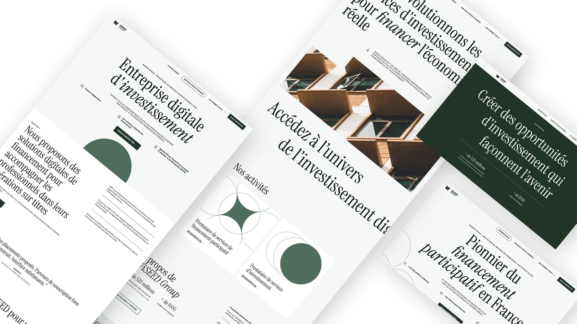 Création de site web pour une entreprise de crowdfunding