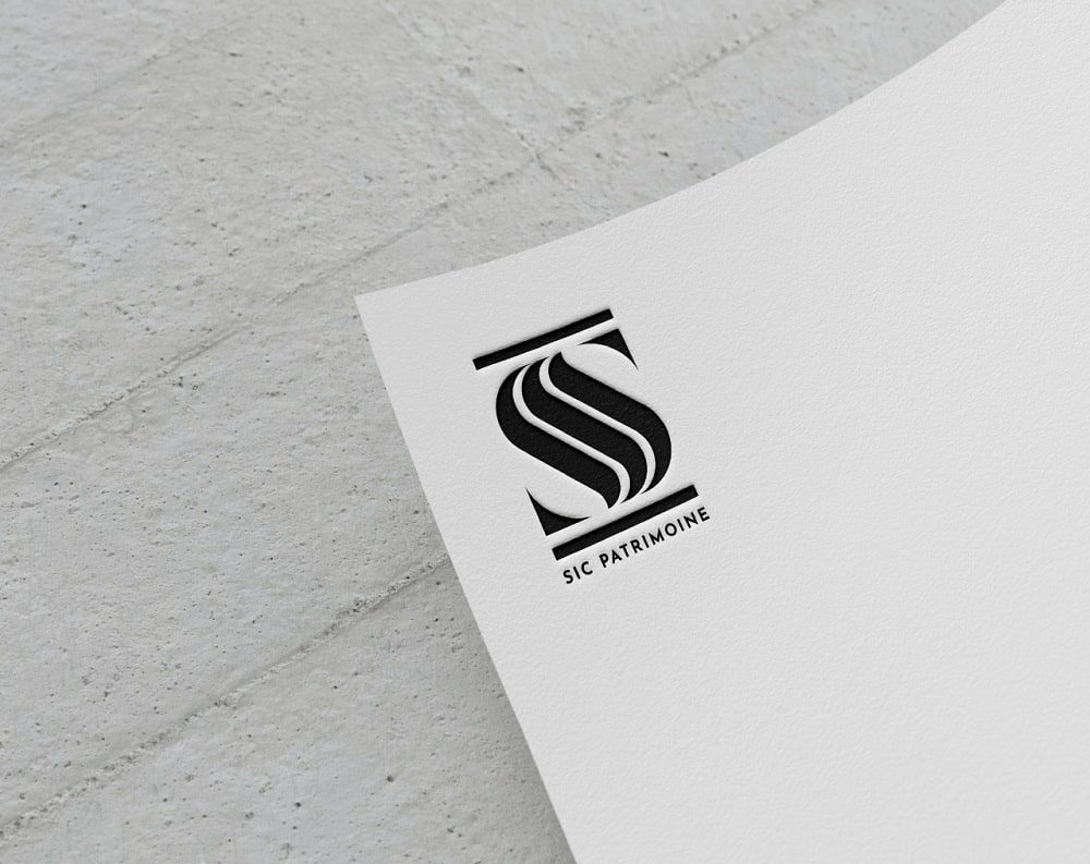 création logo noir et blanc pour lettre