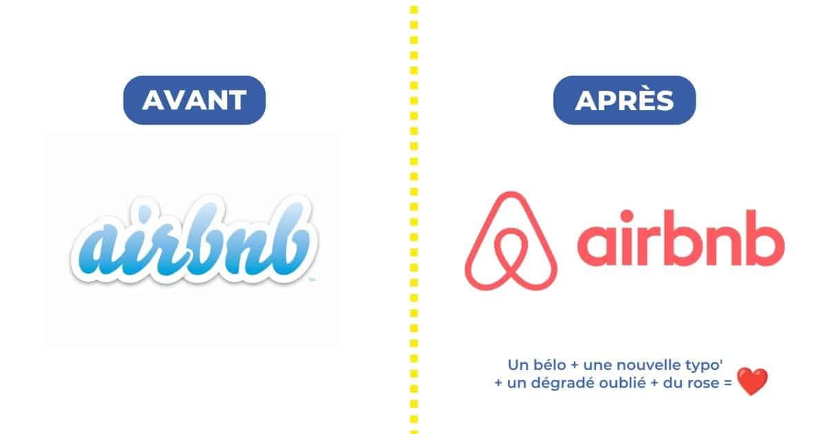 Stratégie de rebranding du logo de la marque Airbnb