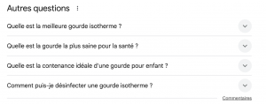 People Also Ask exemple