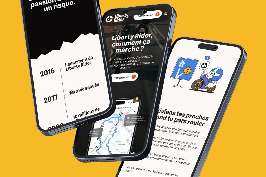 Création d'une nouvelle identité visuelle et d'un site pour Liberty Rider